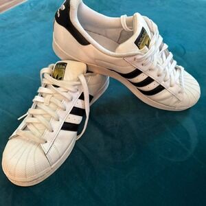 Adidas Superstar White Black Gold Size 10.5 Men's